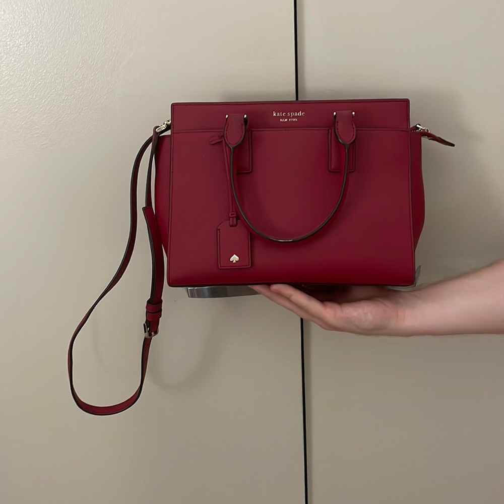Kate Spade Red Bag with Removable Crossbody Straps